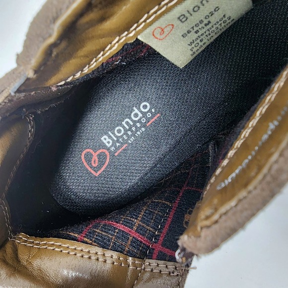 Blondo Booties Women's 8.5M Villa Taupe Waterproof Ankle Side Zip Lined Comfort - Picture 10 of 12